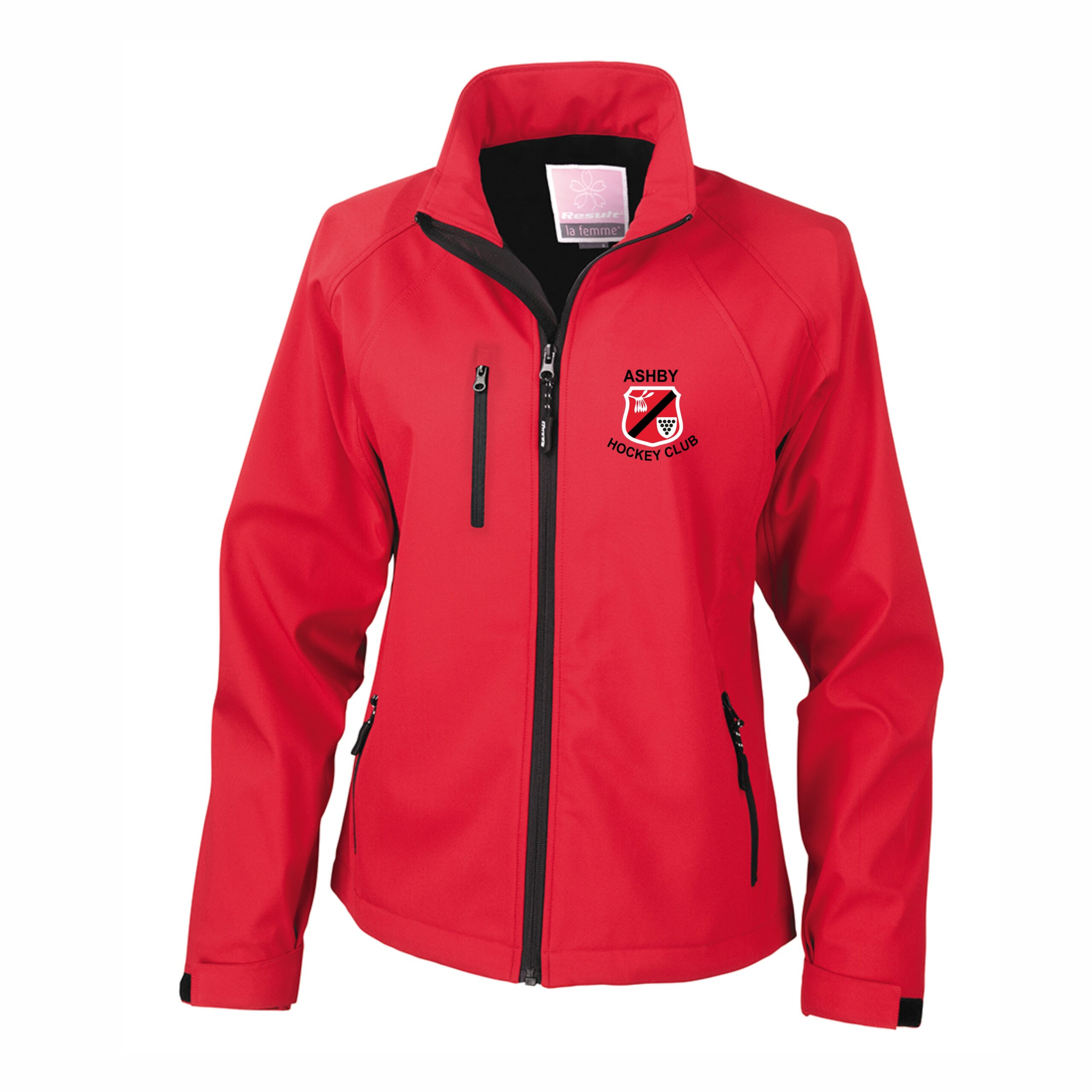 Ladies Softshell Jacket Red Front